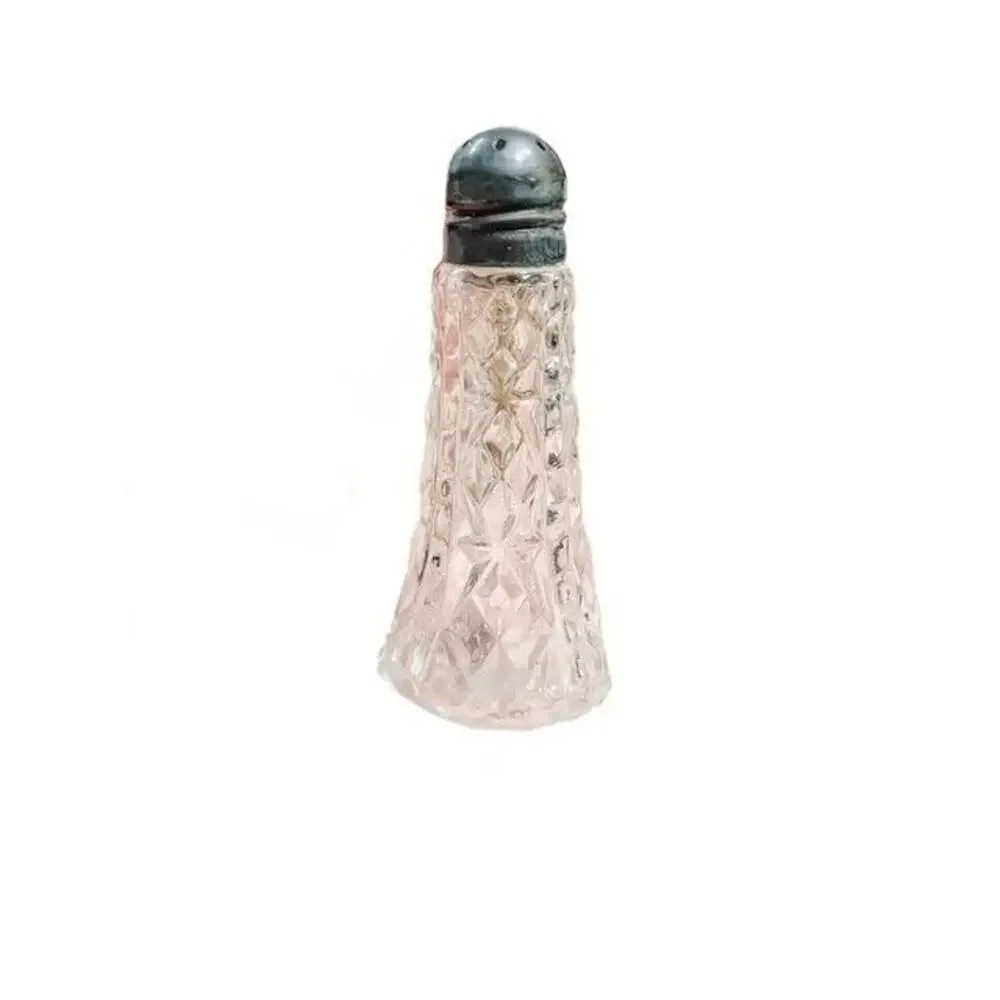 Vintage Crystal Glass Salt and Pepper Shaker Set